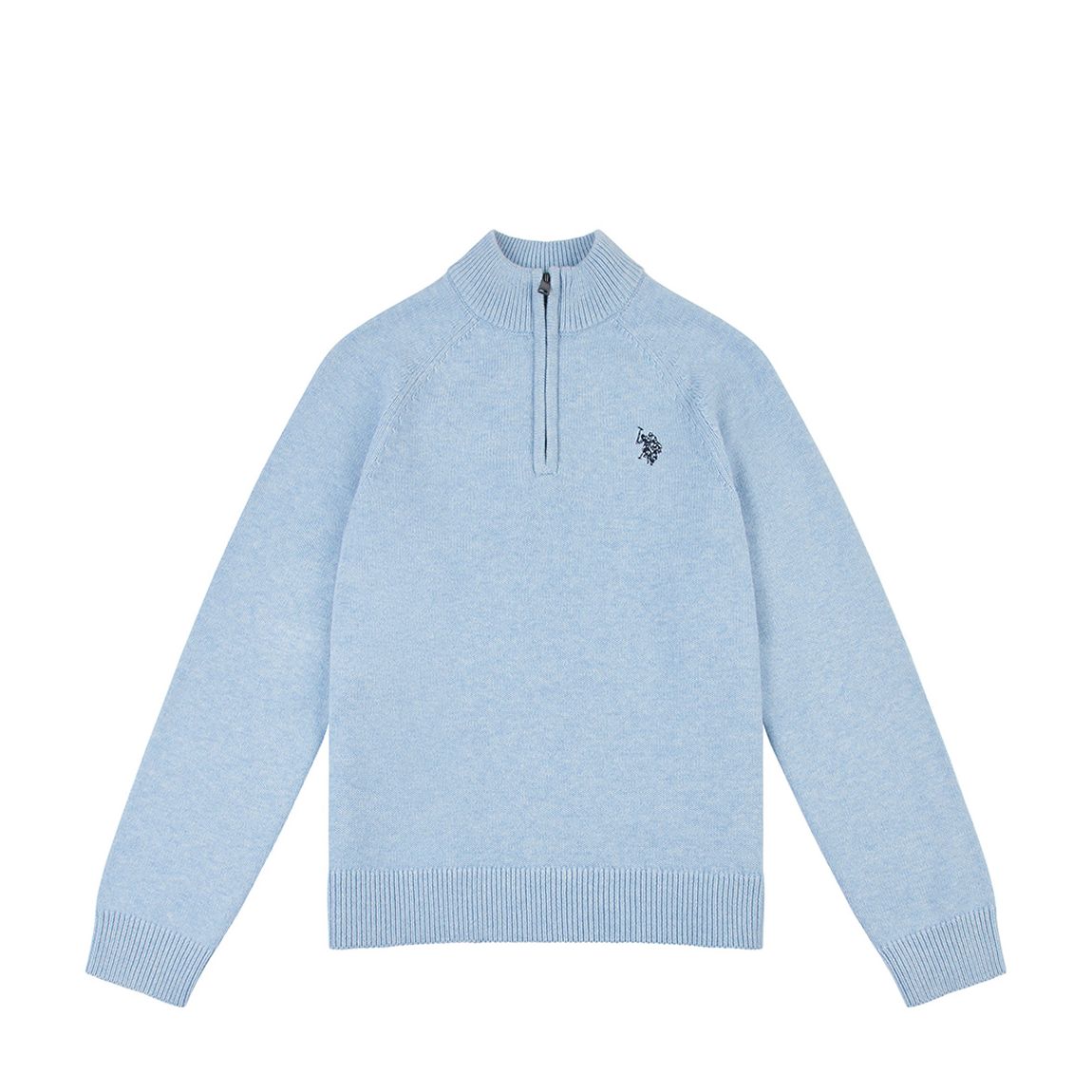 Boy's Blue Half Zip Cotton Jumper main product photo