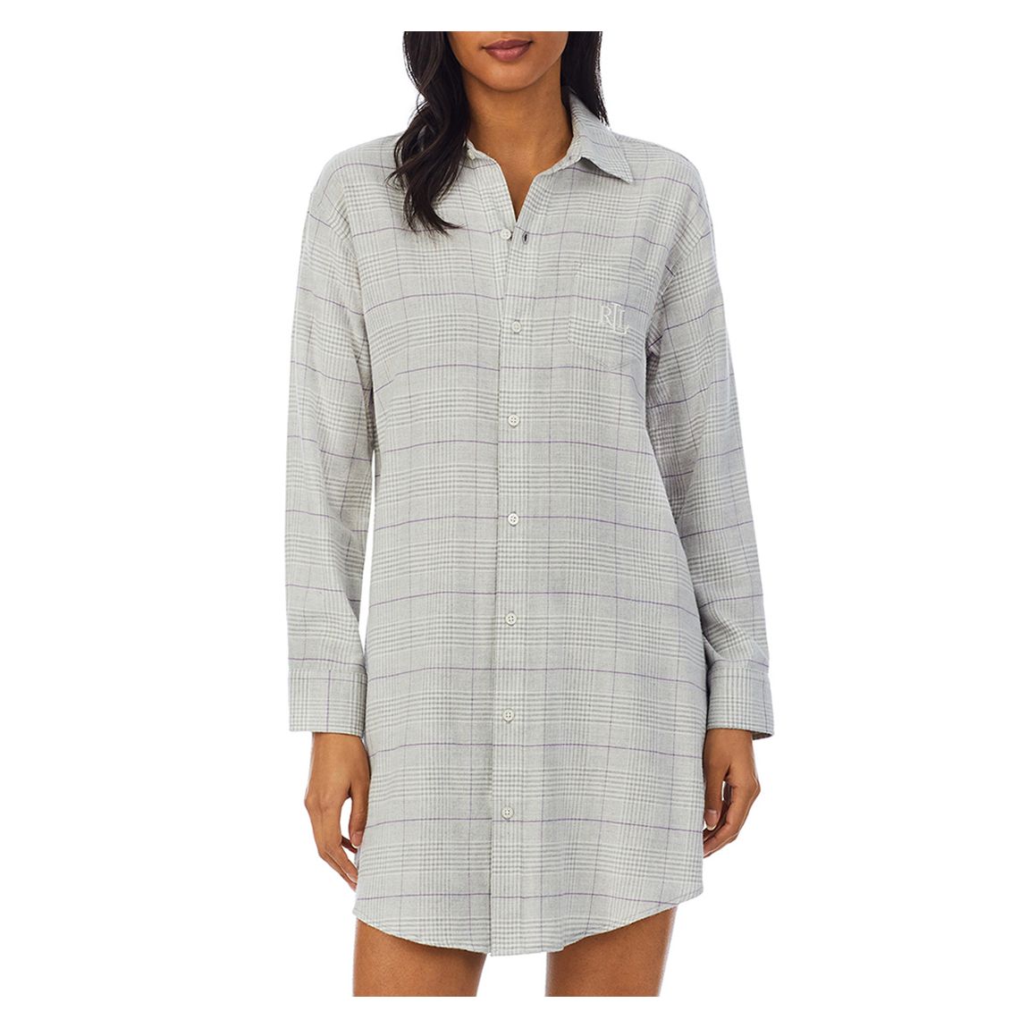 Grey Check Night Shirt main product photo