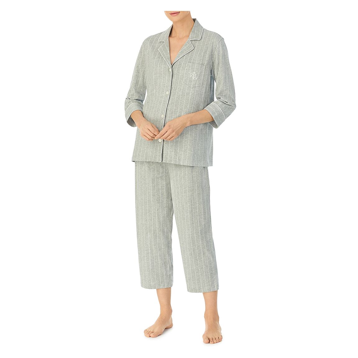 Grey Stripe Pyjama Set main product photo