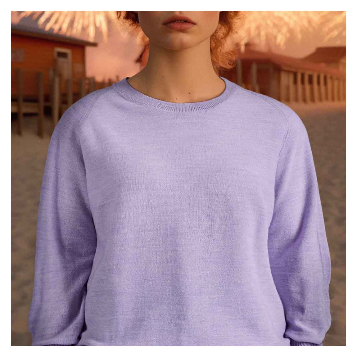 Unisex Lilac Merino Wool Crew neck Jumper main product photo