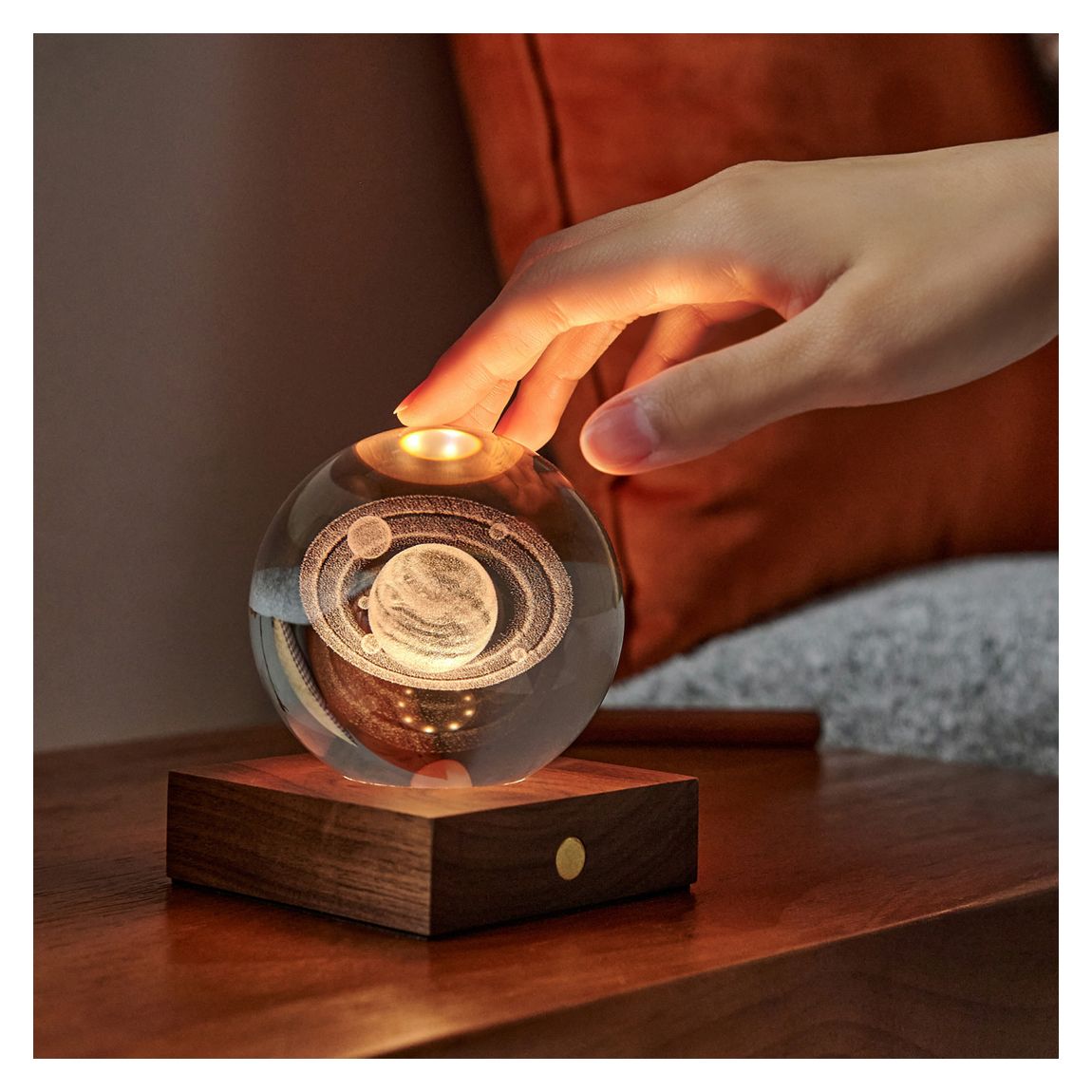 Amber Crystal Light, 3D Laser Saturn main product photo