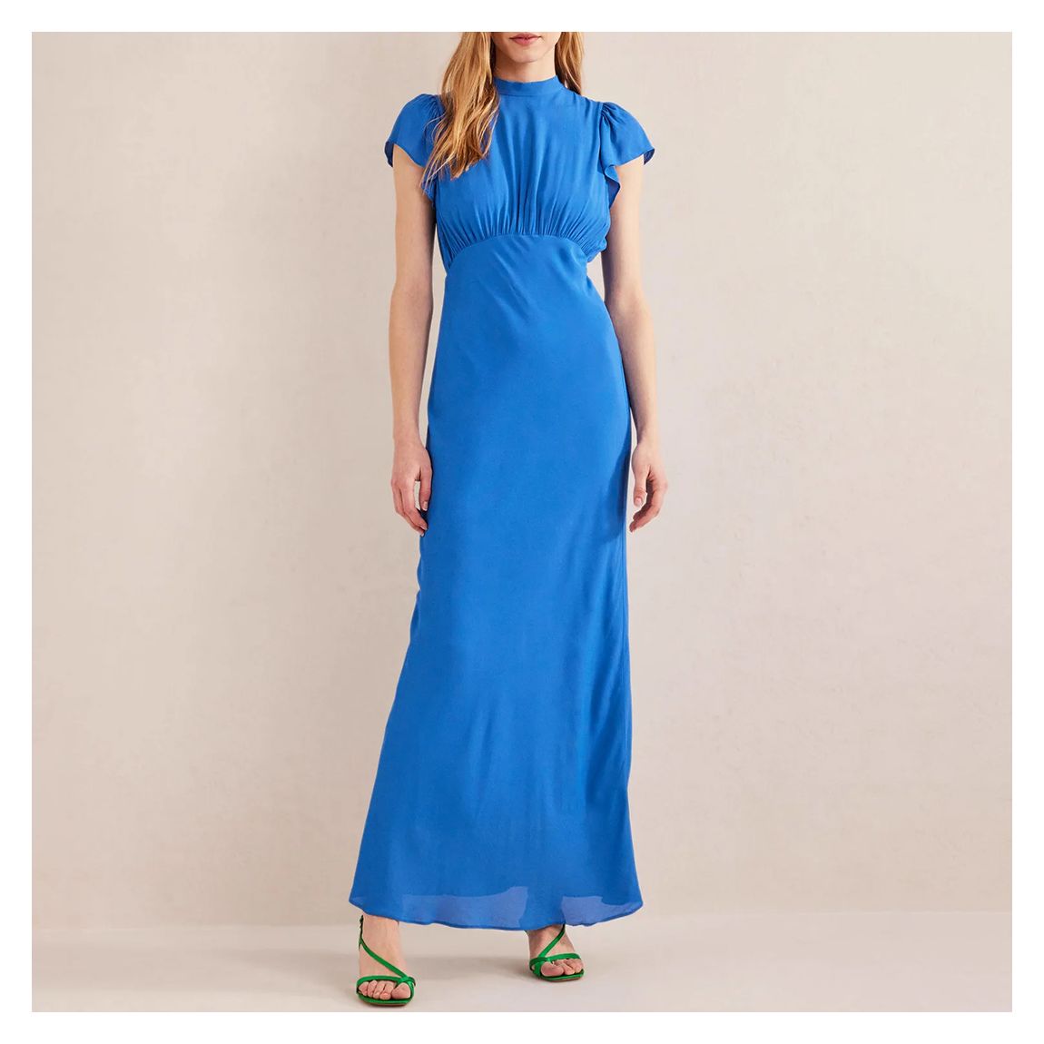 Blue Tie Back Detail Maxi Dress main product photo