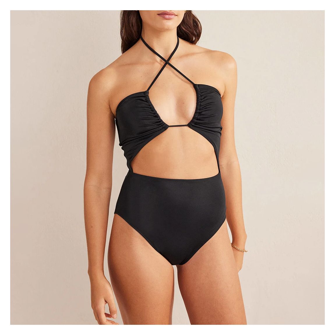 Black Cut Out Detail String Swimsuit main product photo