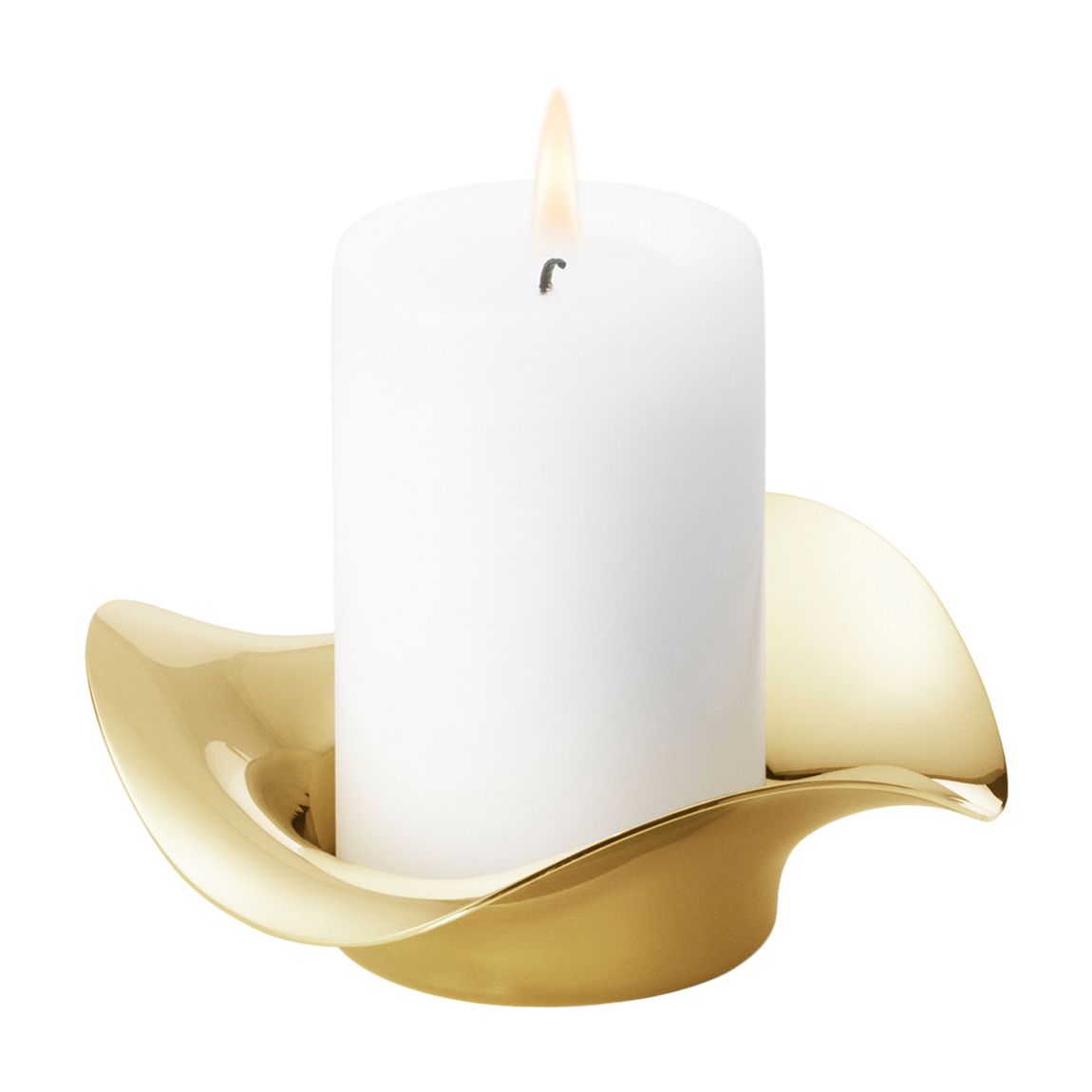 Cobra Pillar Candleholder, Gold main product photo