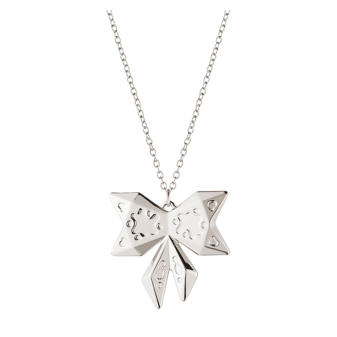 Ornament Bow Tree Pendant, Palladium main product photo