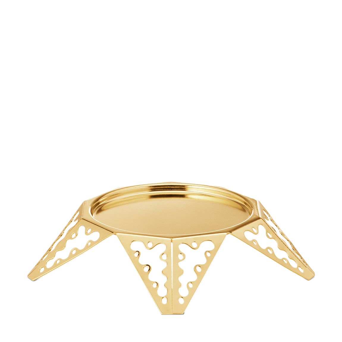 Seasonal Pillar Candle Holder, Gold main product photo