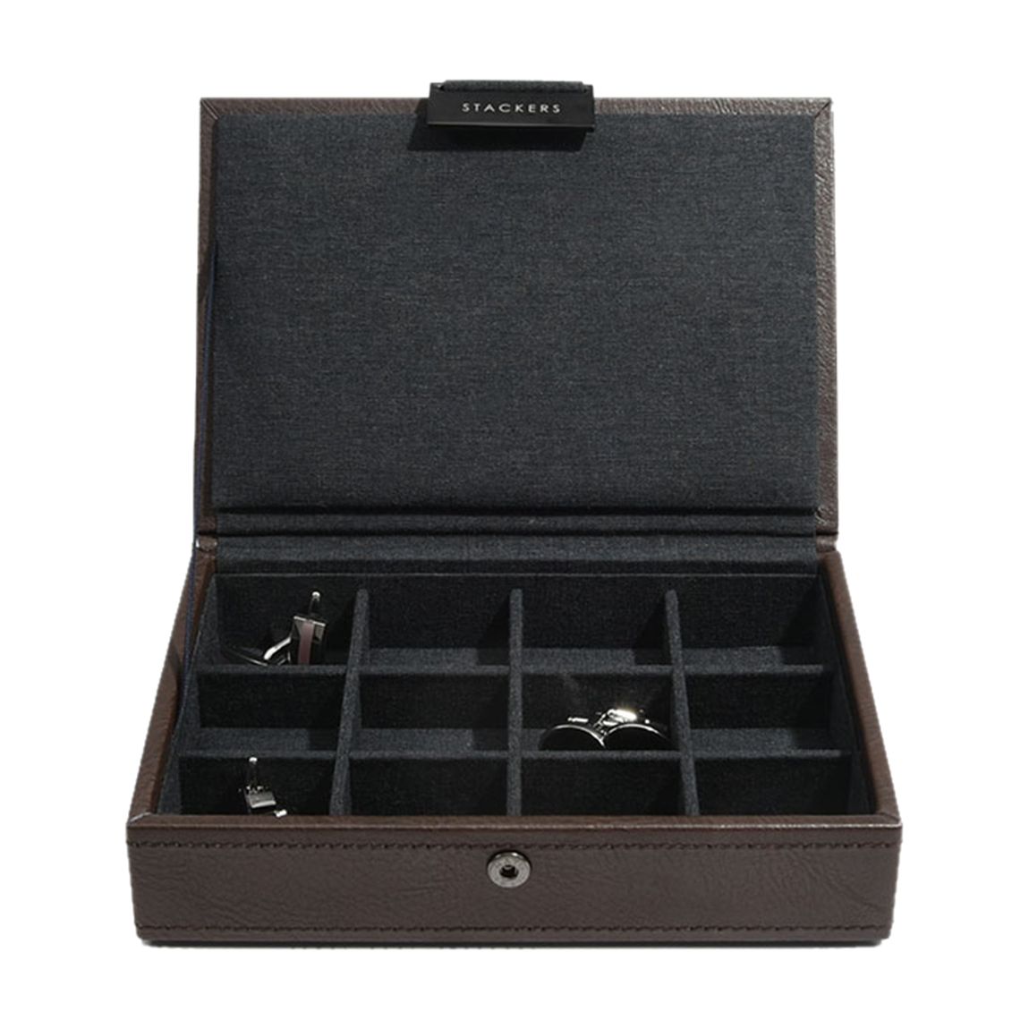 Brown Ring & Cufflink Box main product photo