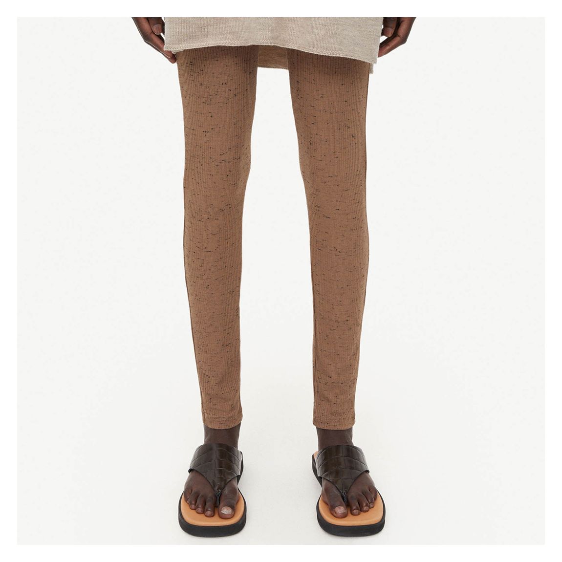 Brown Nimbi Wool Blend Leggings main product photo