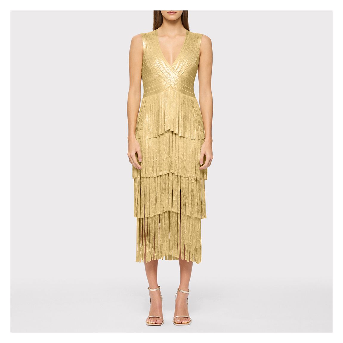 Gold Fringe Midi Dress main product photo