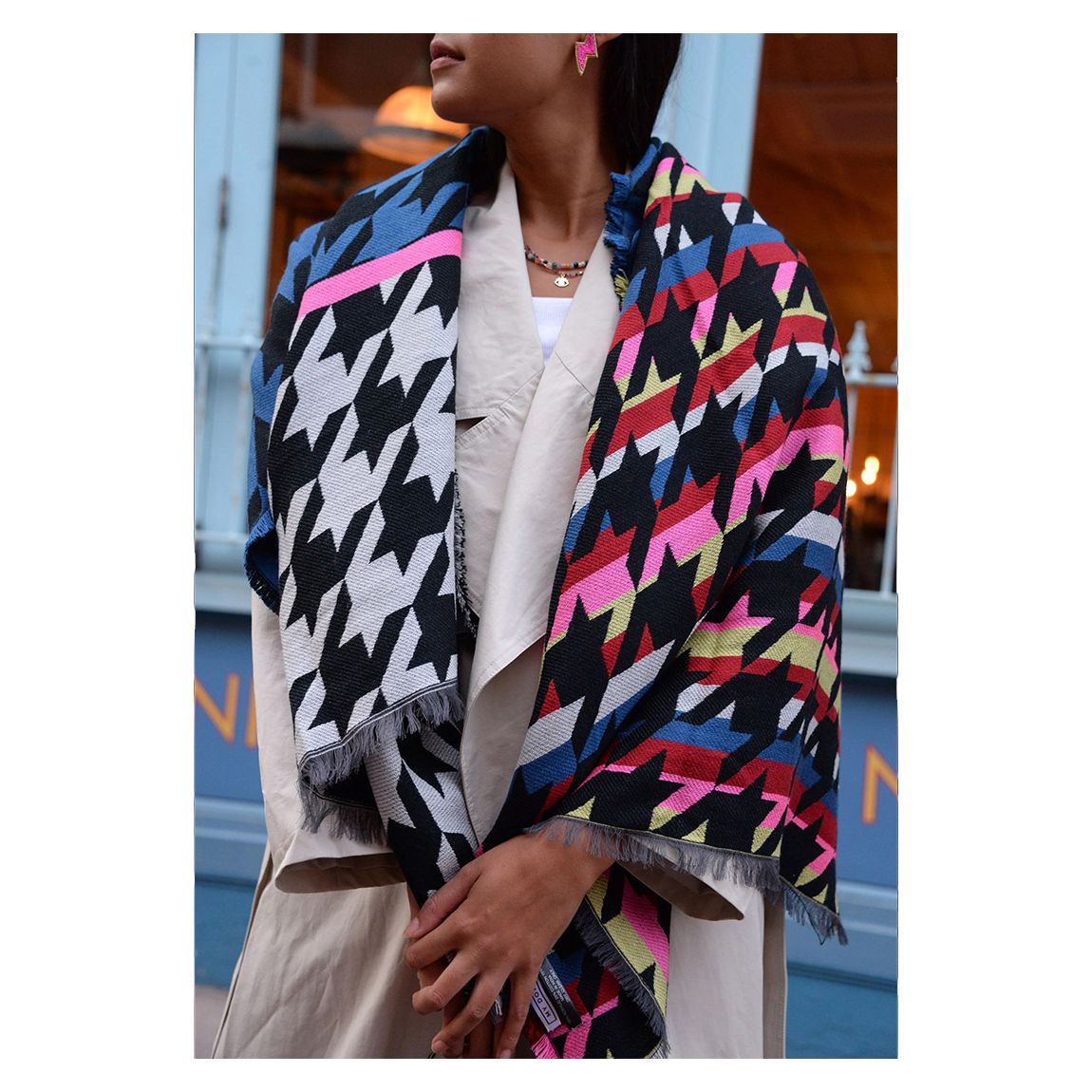 Rainbow Dog Tooth Scarf main product photo