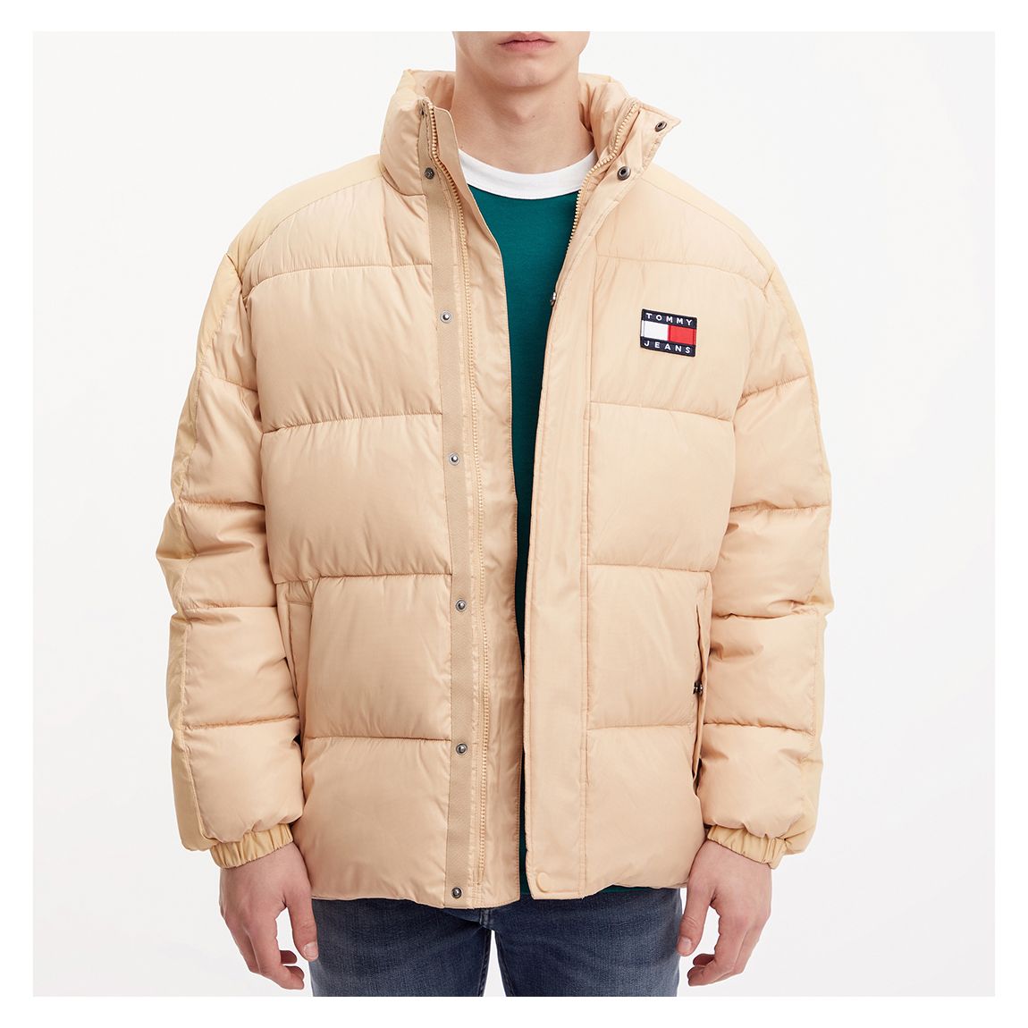 Beige Hilfiger Funnel Neck Coat main product photo