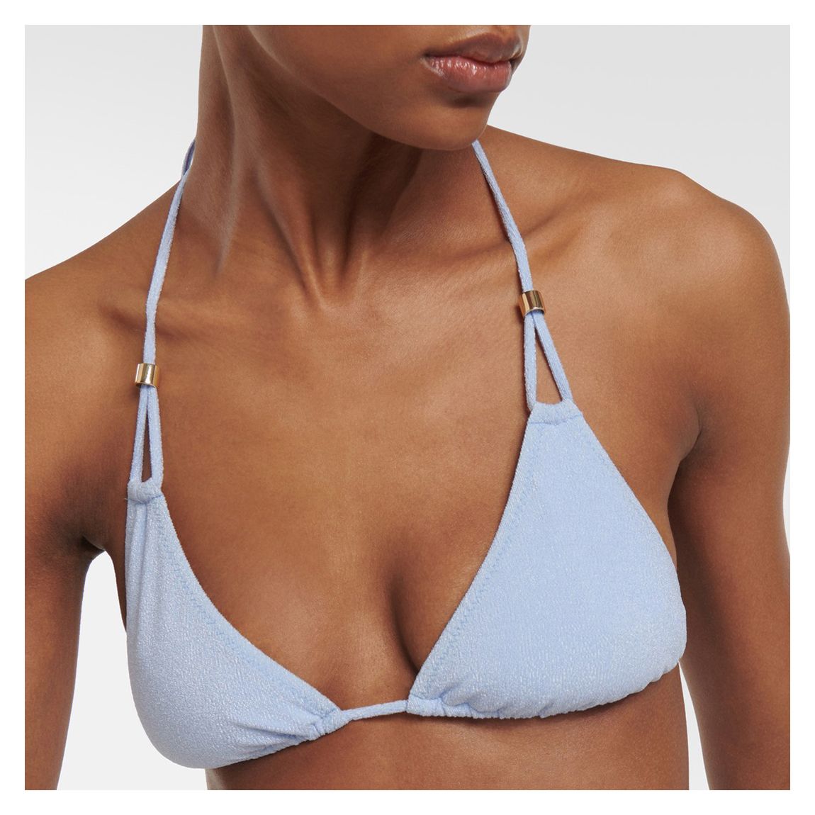 Blue Double String Bikini Top main product photo