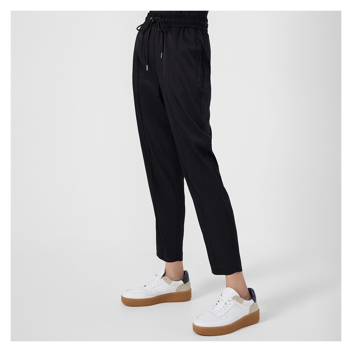 Black Alanga Drape Satin Trousers main product photo