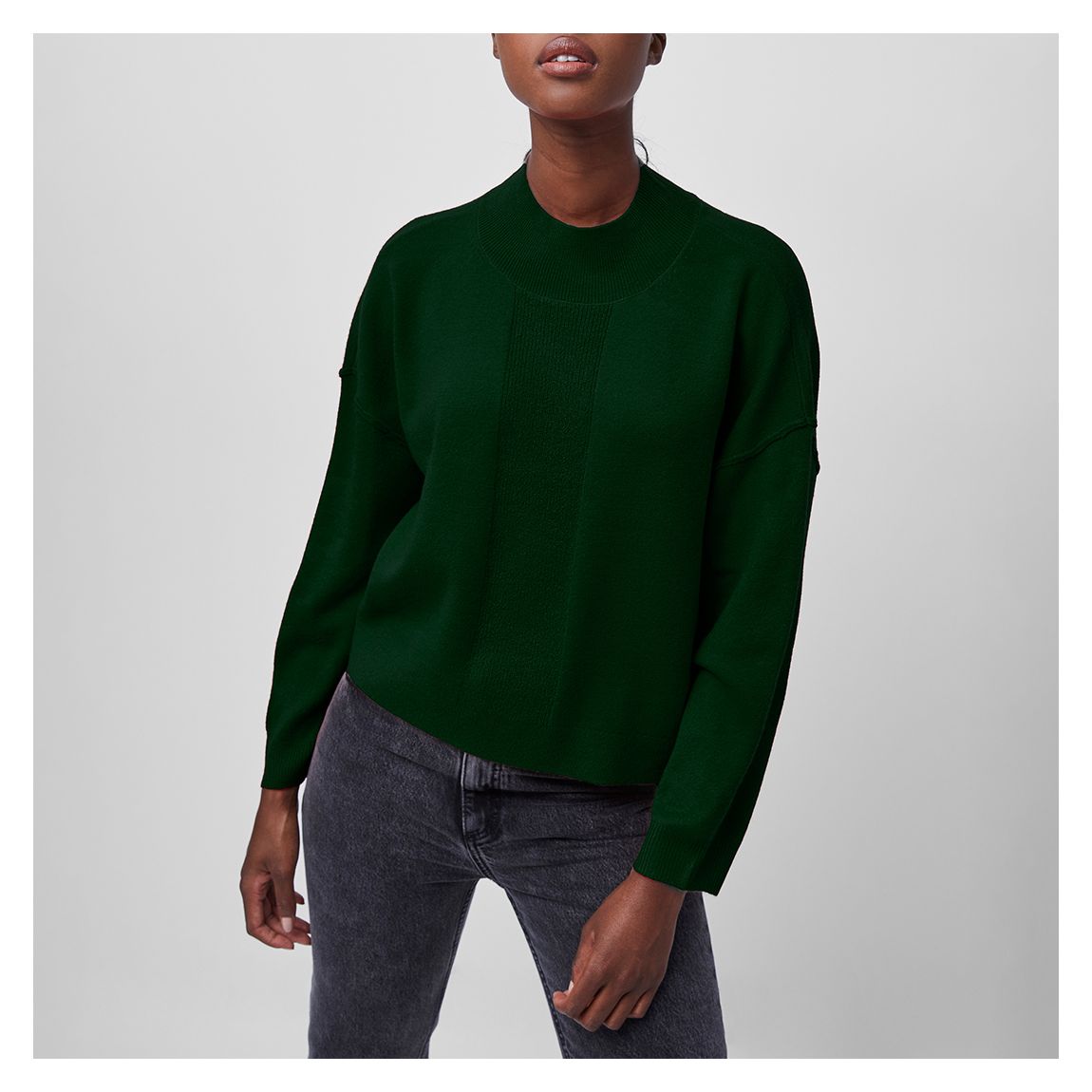 Green Mock Neck Jumper main product photo