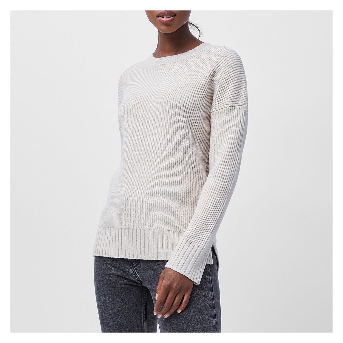 Oatmeal Ribbed Jumper main product photo