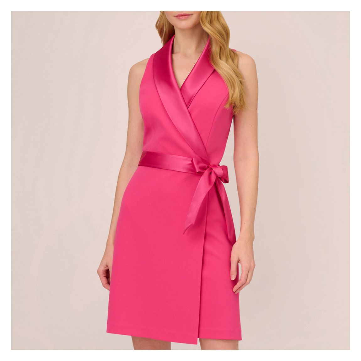 Pink Crepe Tuxedo Dress main product photo