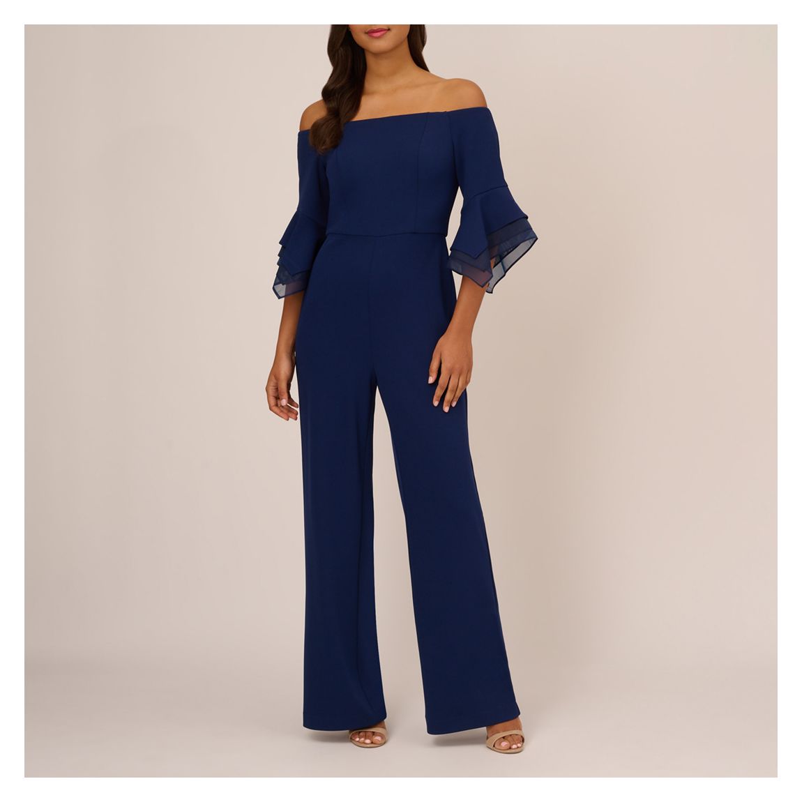 Navy Organza Crepe Jumpsuit main product photo