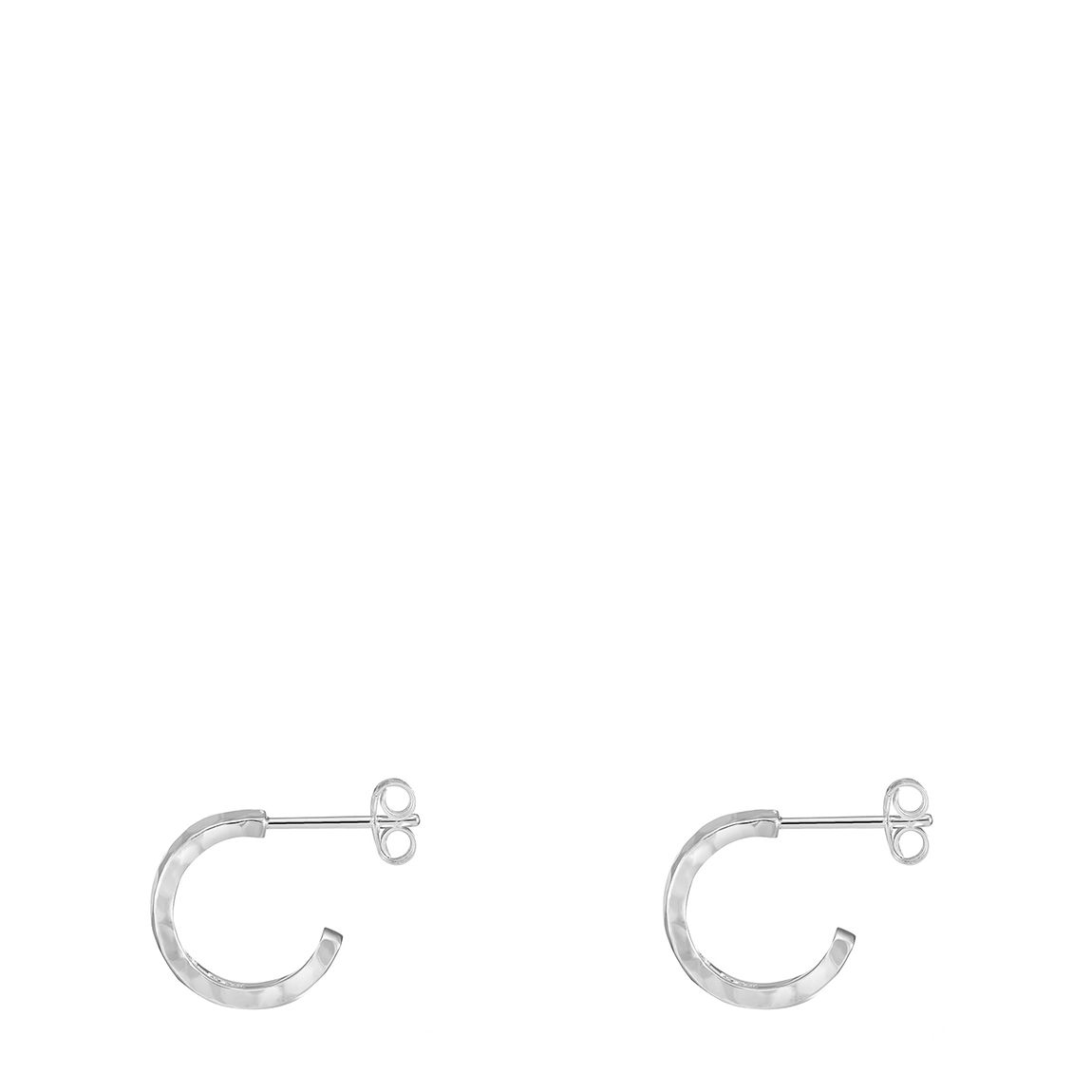 Silver 14mm Hammered Nomad Hoops main product photo