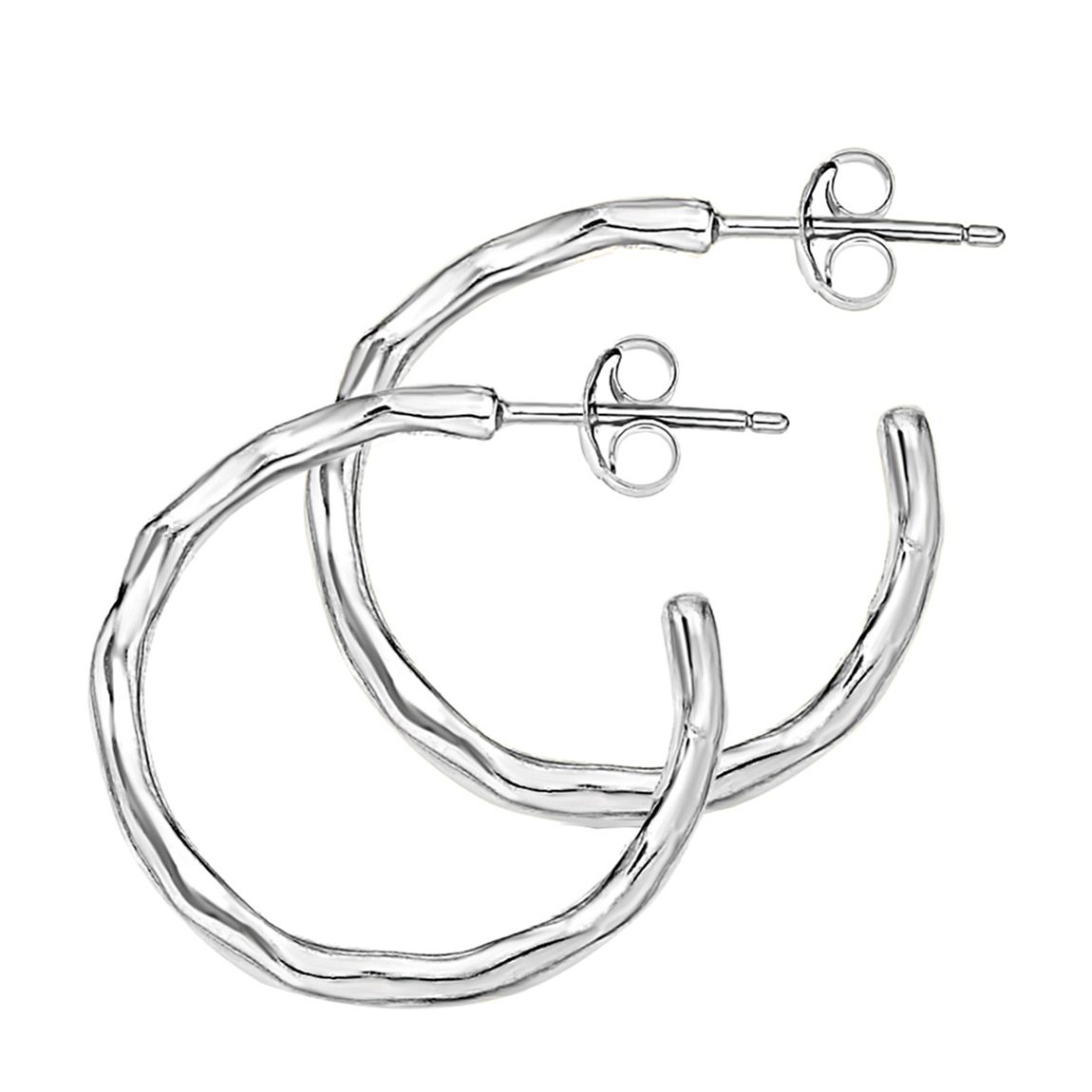 Silver Medium Waterfall Hoops main product photo