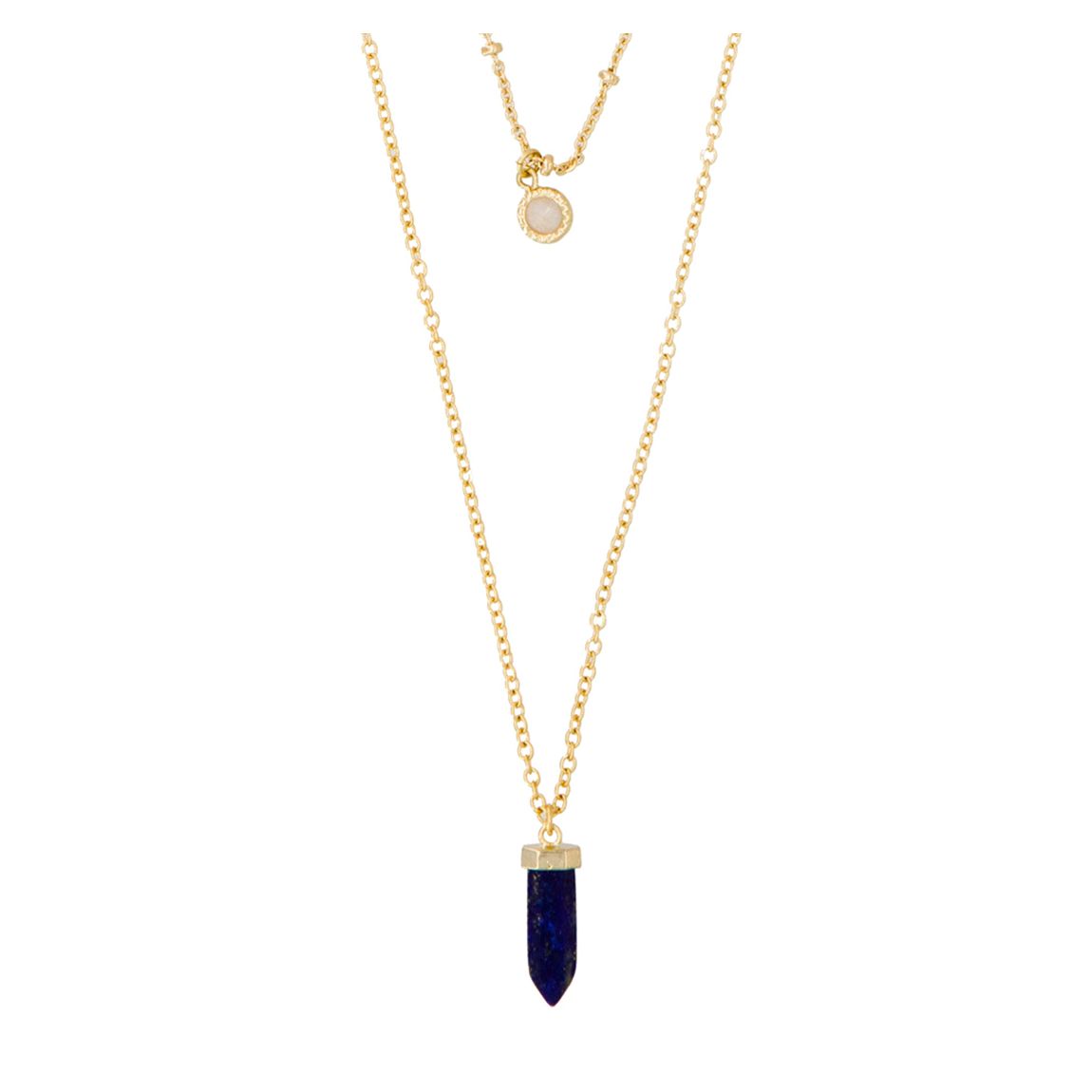 Gloriana Gray Agate And Blue Lapis Necklace main product photo