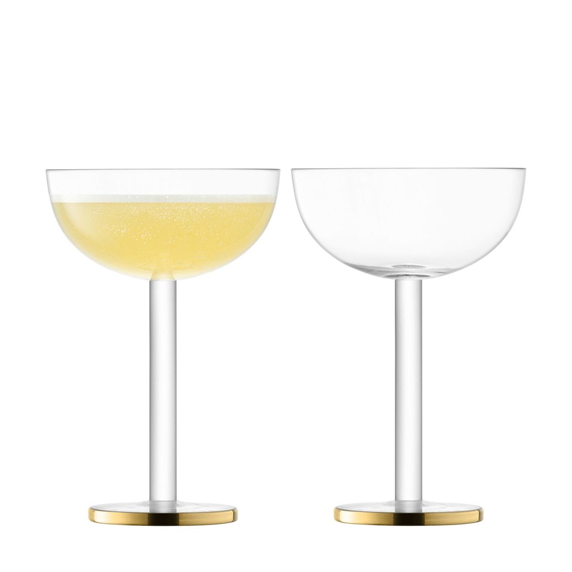 Set of 2 Luca Coupe Glass 200ml Gold main product photo