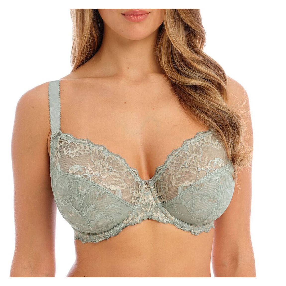 Green Aubree Side Support Bra main product photo
