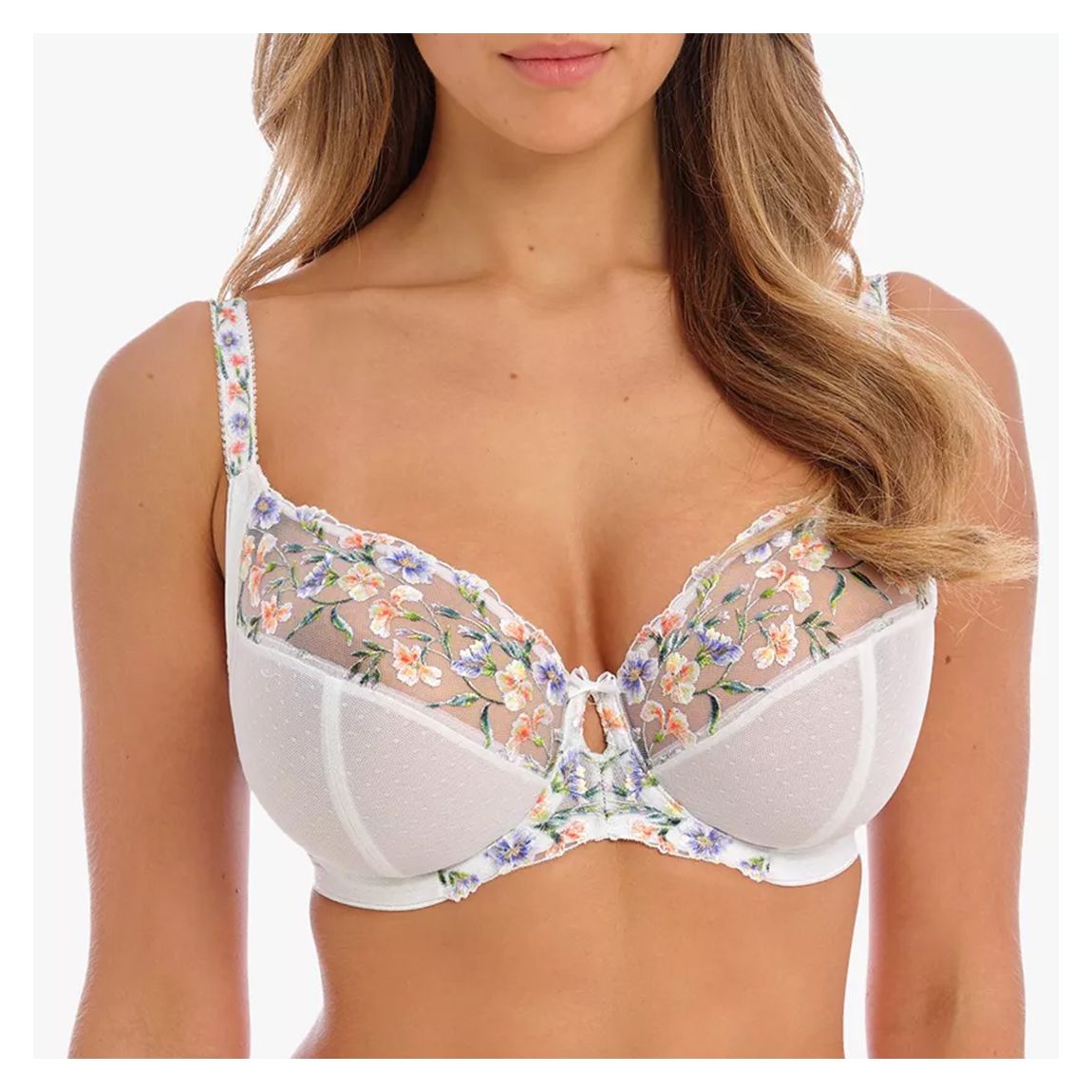 White Aurelia Side Support Bra main product photo