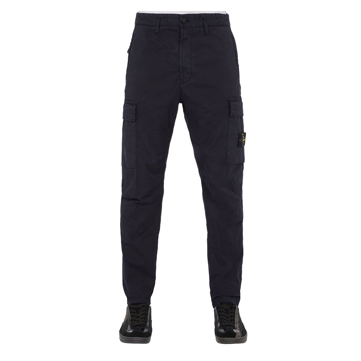 Navy Cotton Blend Cargo Trousers main product photo