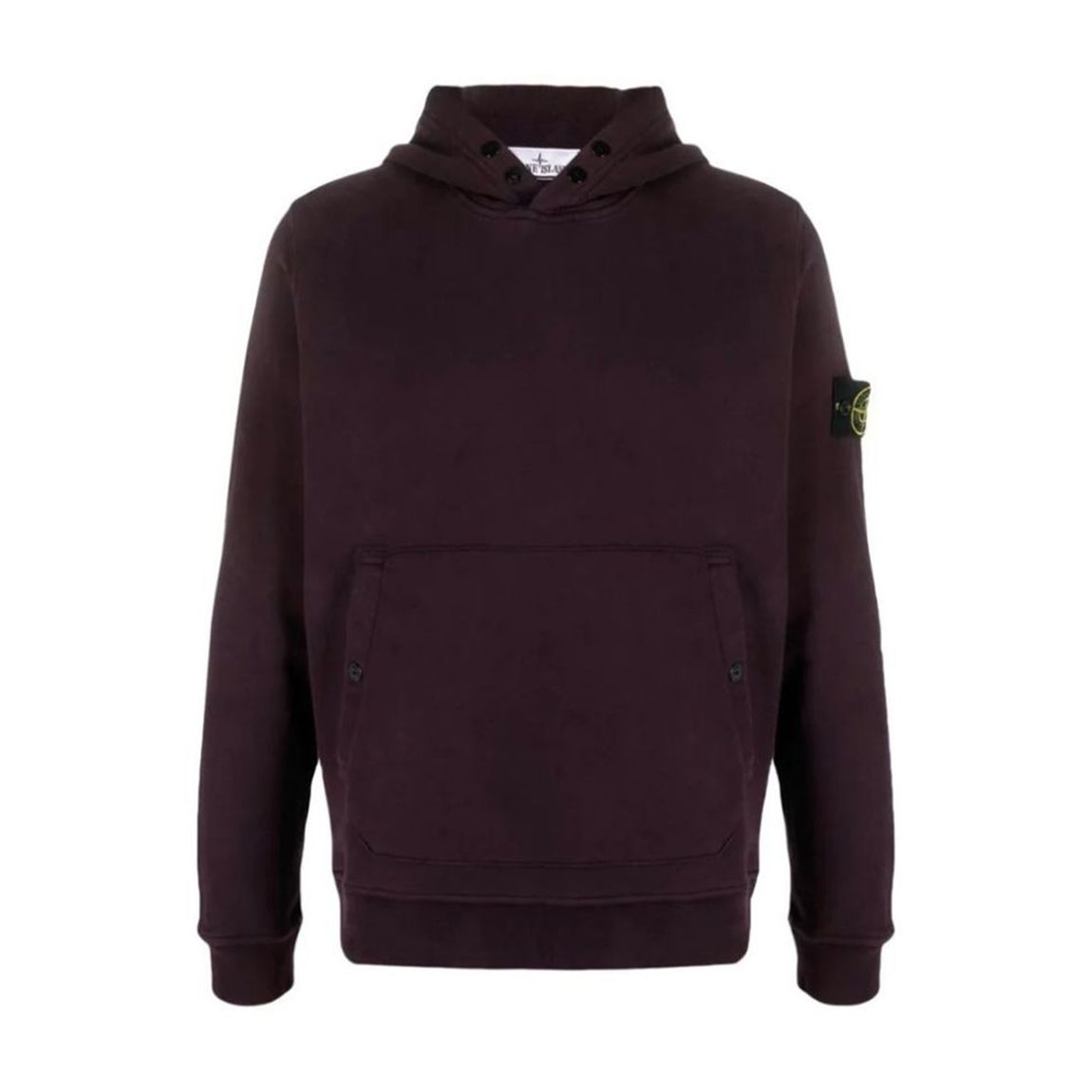 Dark Purple Button Fleece Hoodie main product photo