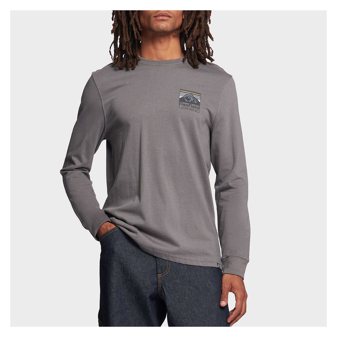 Grey Cotton Graphic T-Shirt main product photo