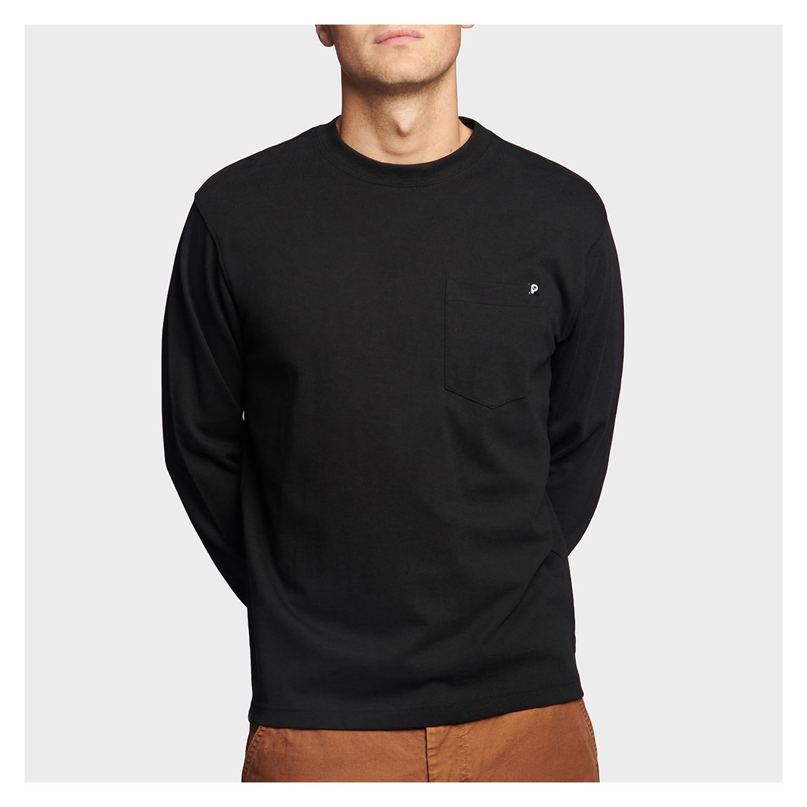 Black Cotton Pocket Detail T-Shirt main product photo