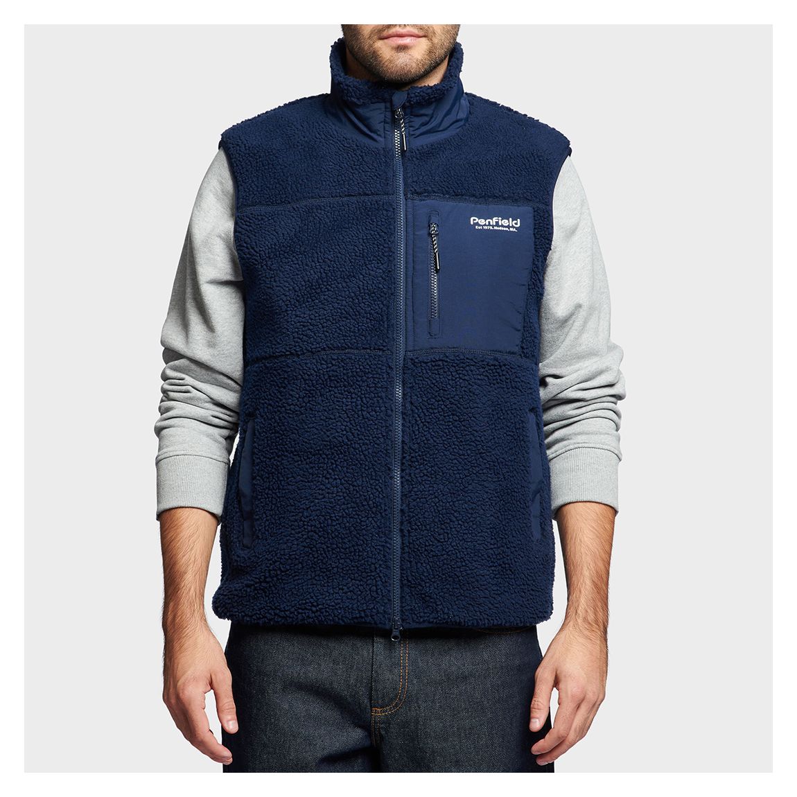 Navy P Bear Outdoor Gilet main product photo