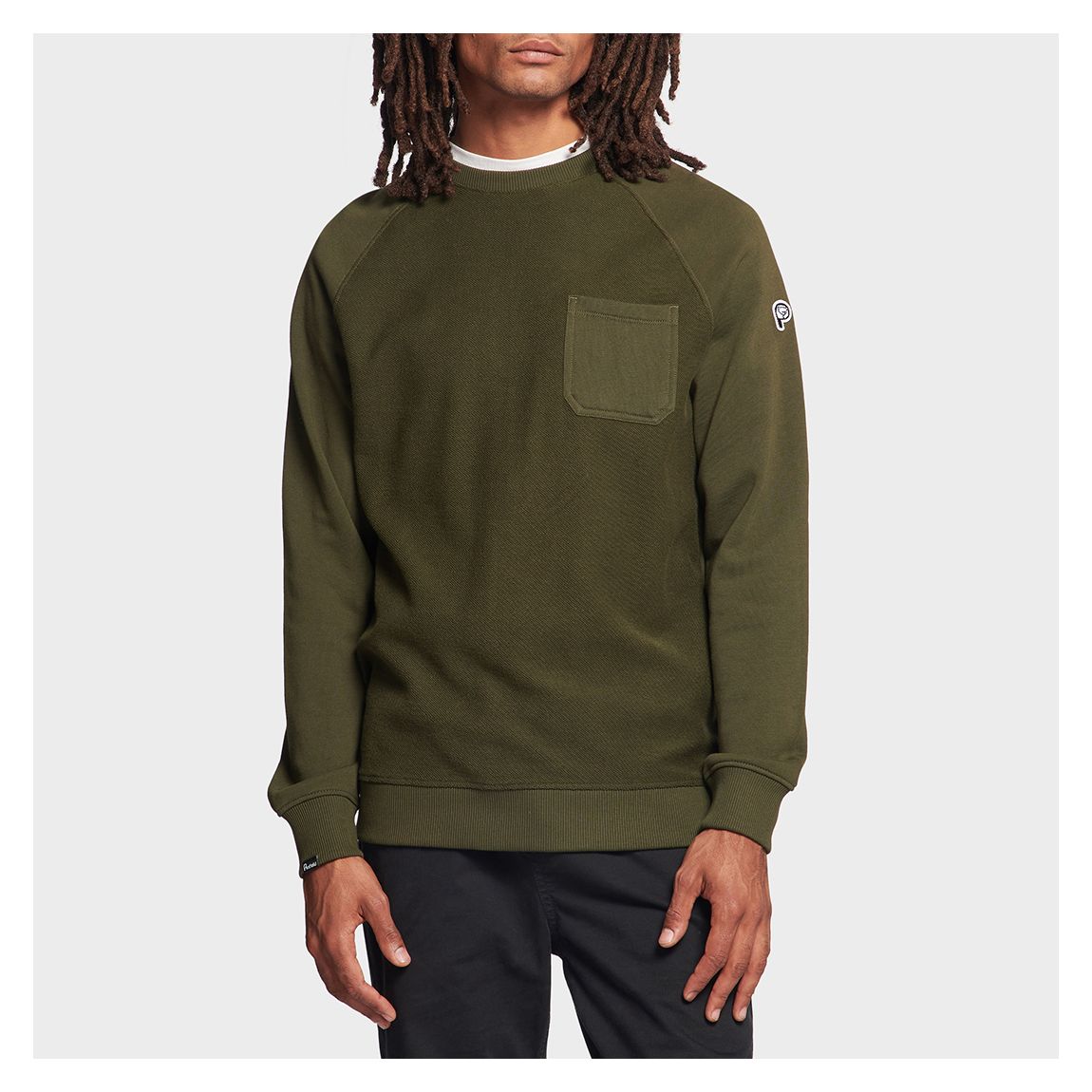 Green Cotton P Bear Loopback Sweatshirt main product photo