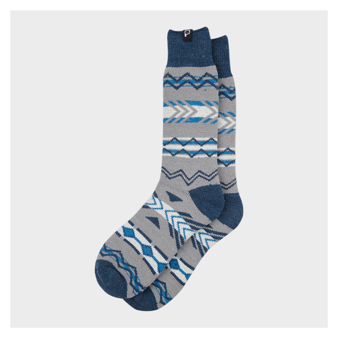 Blue AOP Wool Blend Socks main product photo
