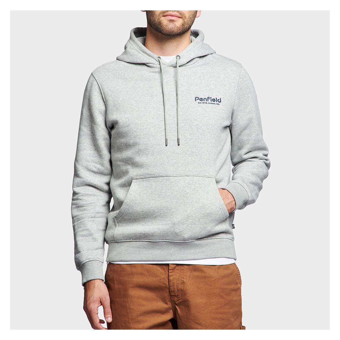 Light Grey Hudson Script Hoodie main product photo