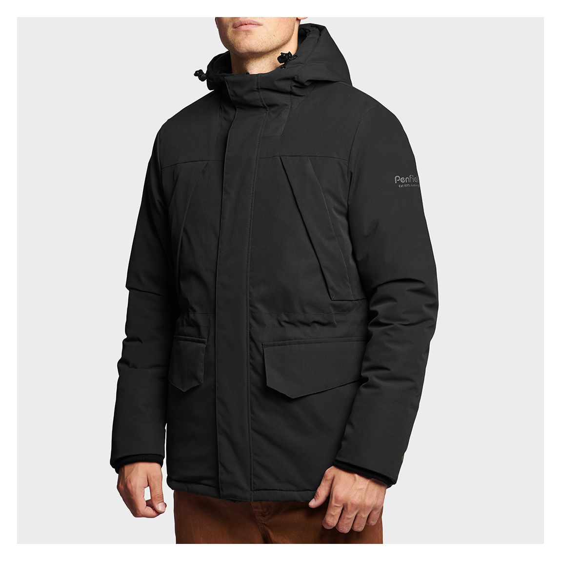 Black Hudson Script Technical Parka Jacket main product photo
