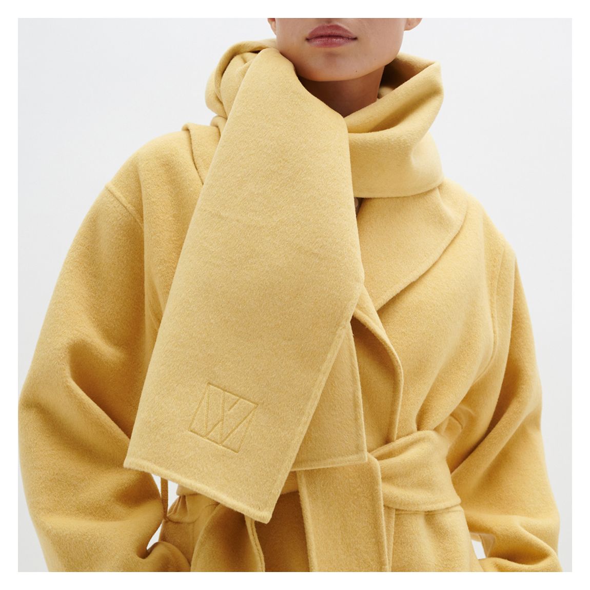 Yellow Ulelo Wool Blend Scarf main product photo