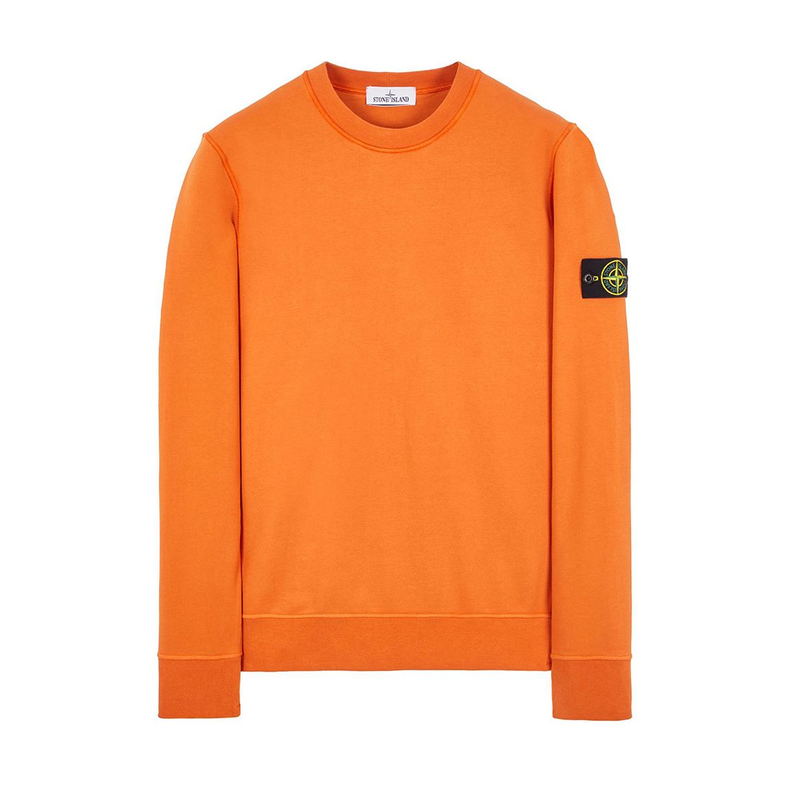 Orange Crew Neck Fleece Sweatshirt main product photo