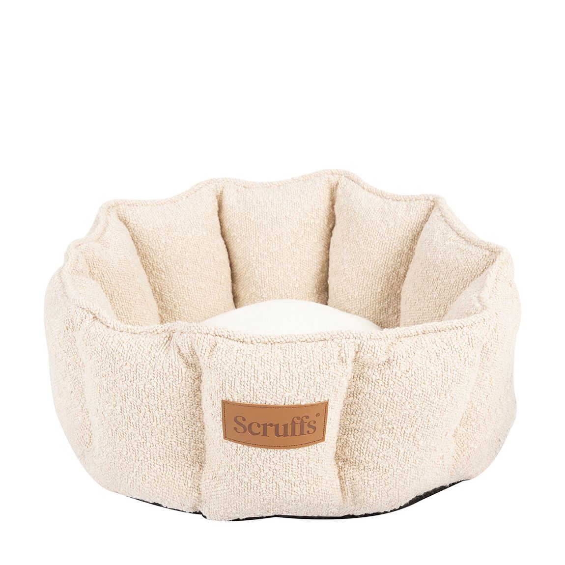 Boucle Cat Bed, Ivory main product photo