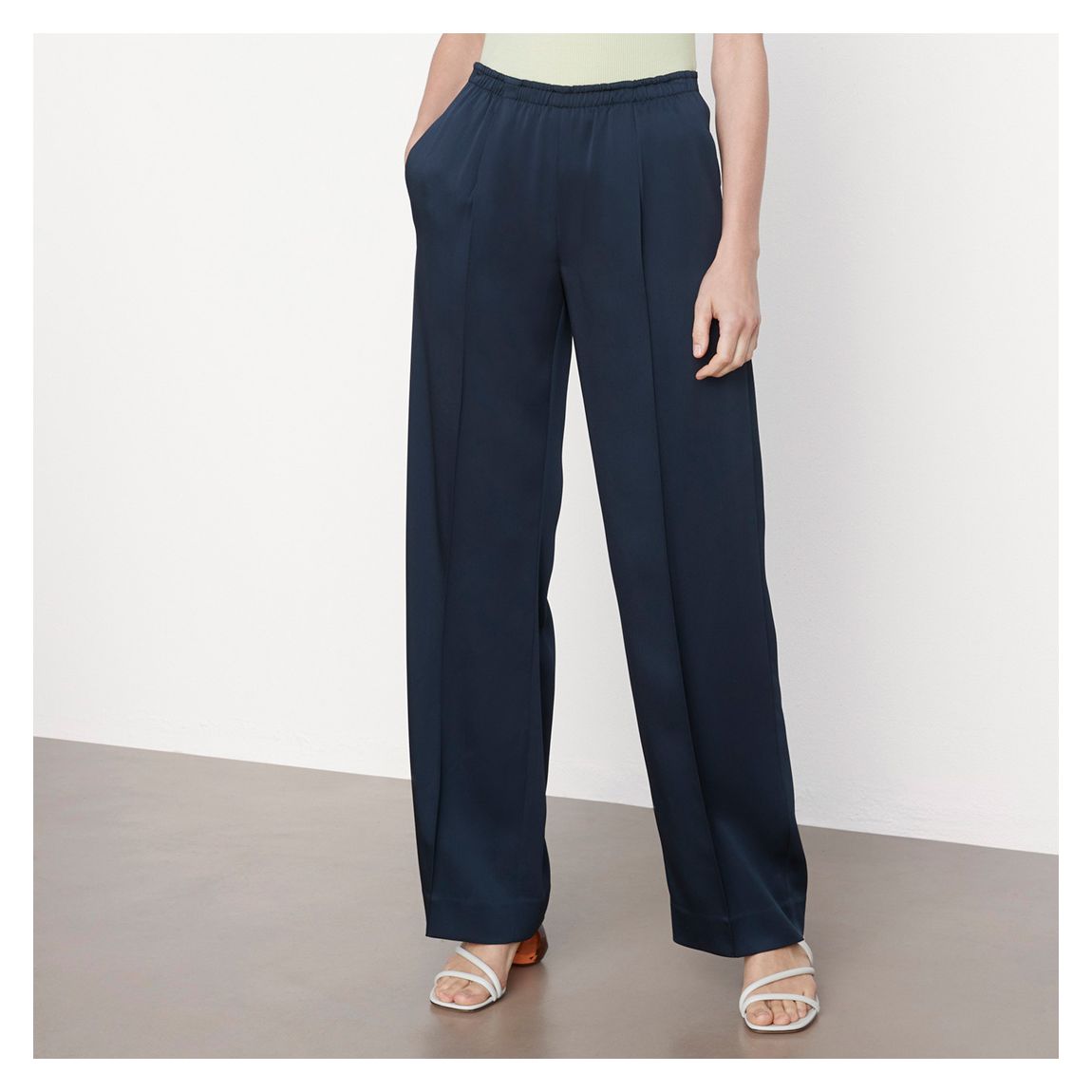 Navy Wide Leg Trousers main product photo