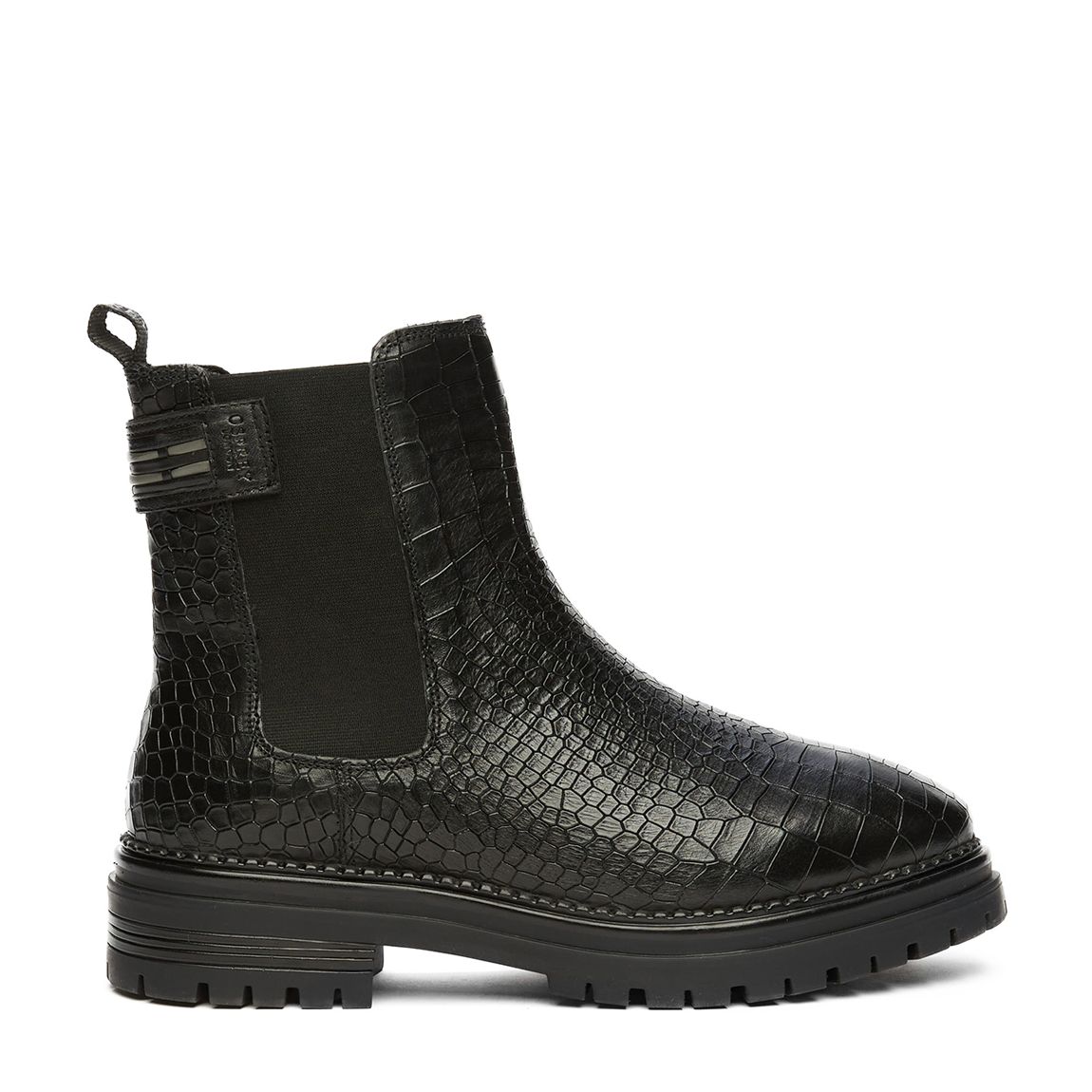 Black Crocodile Hollywood Chelsea Boots main product photo