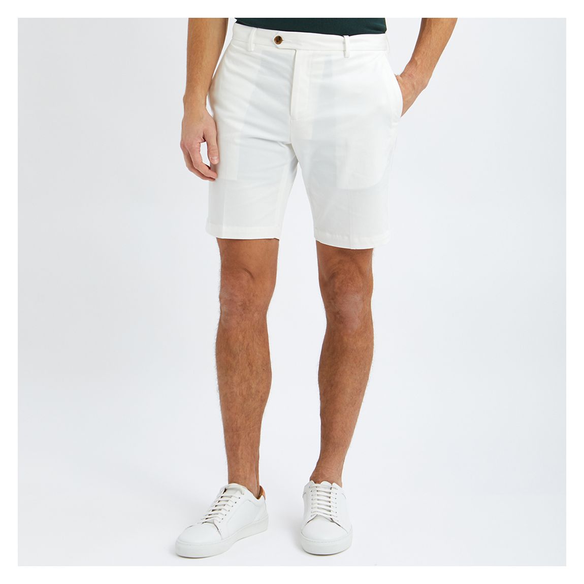 White Hampton Chino Shorts main product photo