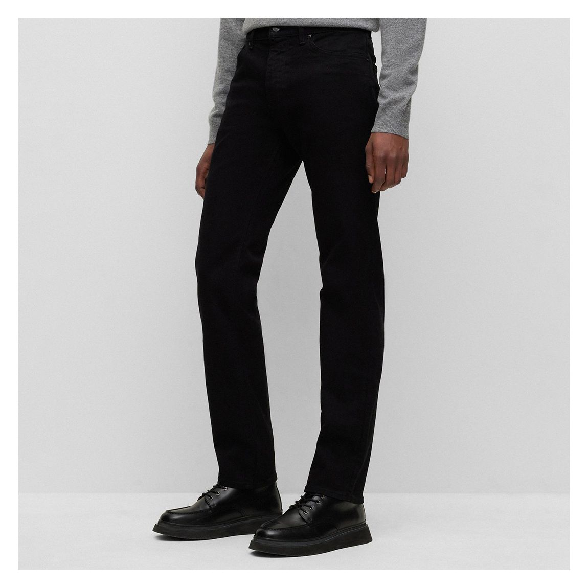 Black Maine3 Straight Jeans main product photo