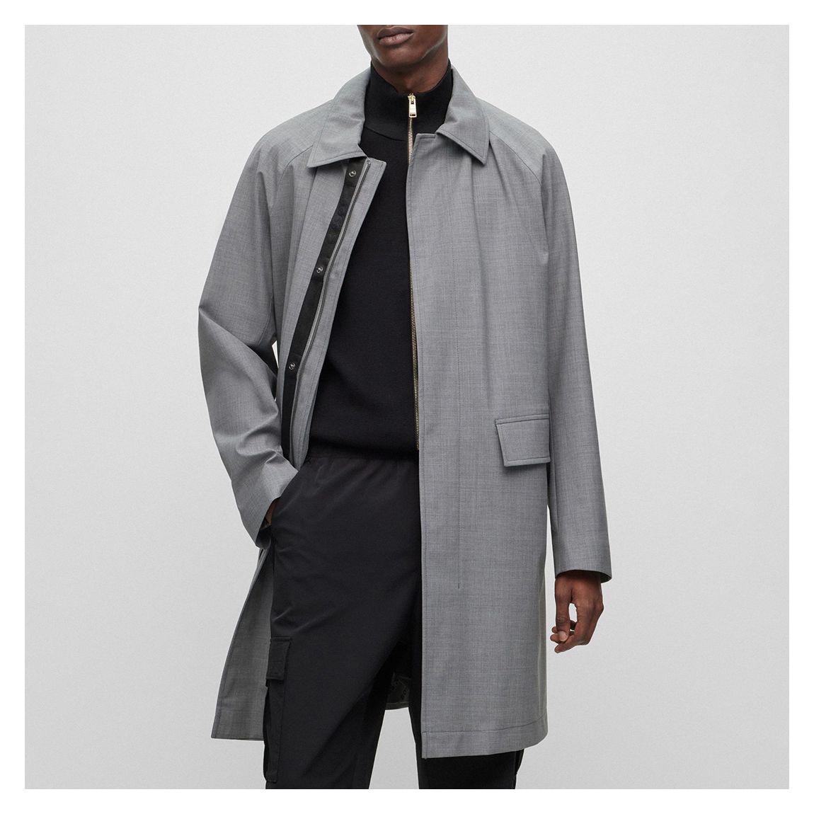 Grey P-Jared Zip Coat main product photo
