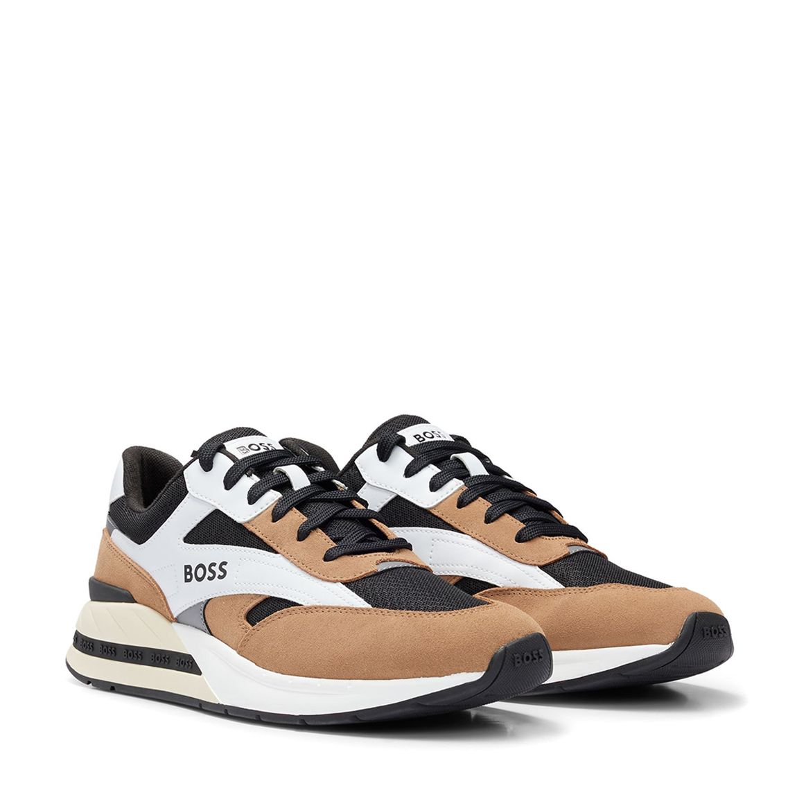 Brown Kurt Run Leather Trainers main product photo