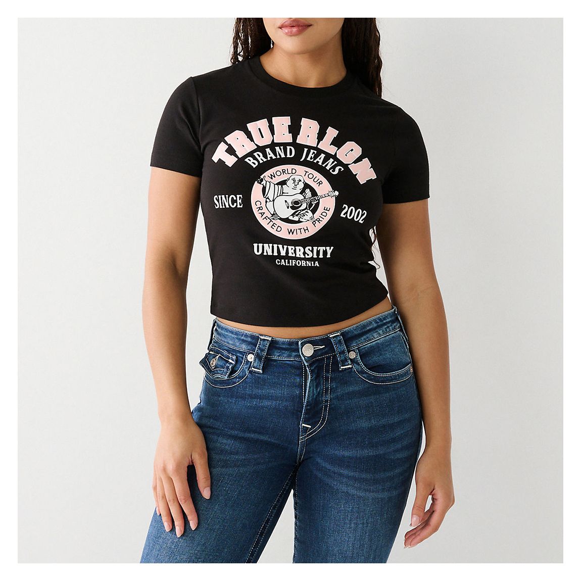Black Buddha Cropped T-Shirt main product photo