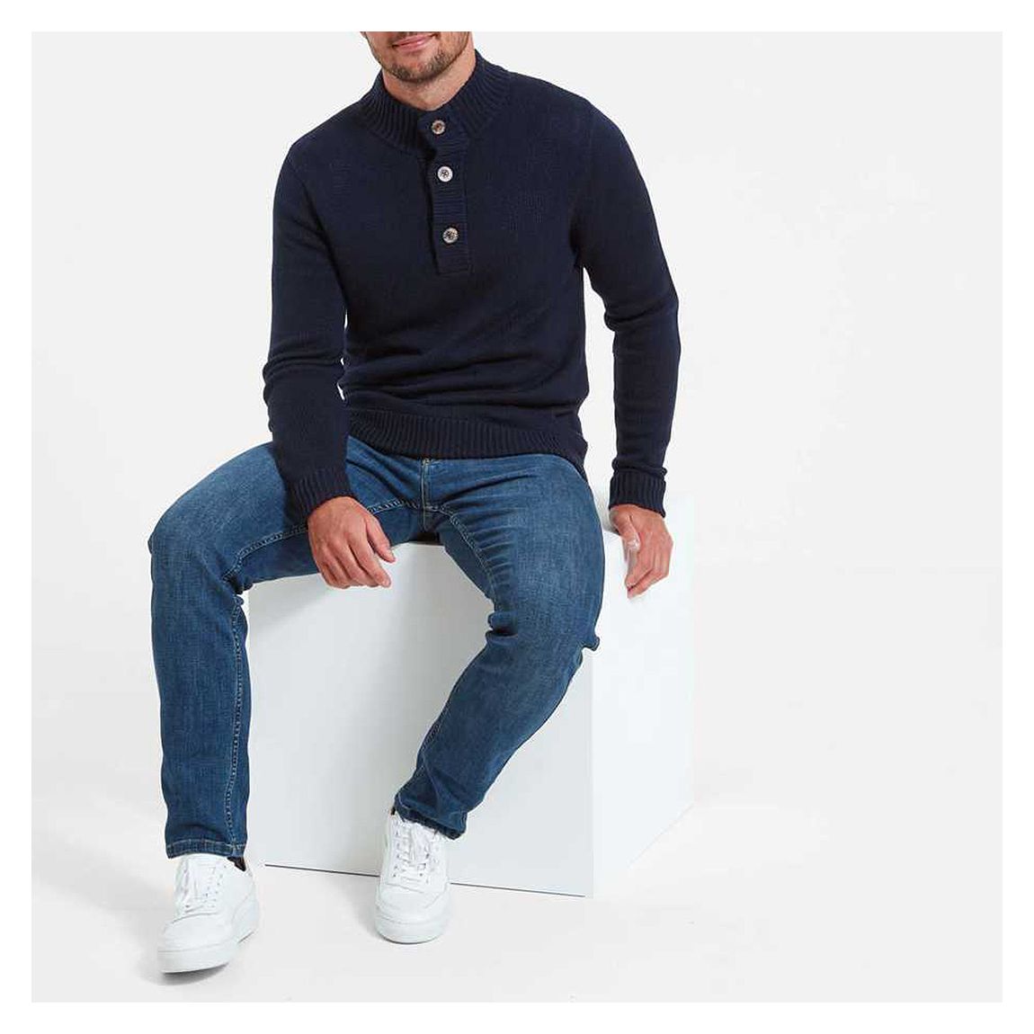 Navy Kenmore Lambswool Blend Jumper main product photo