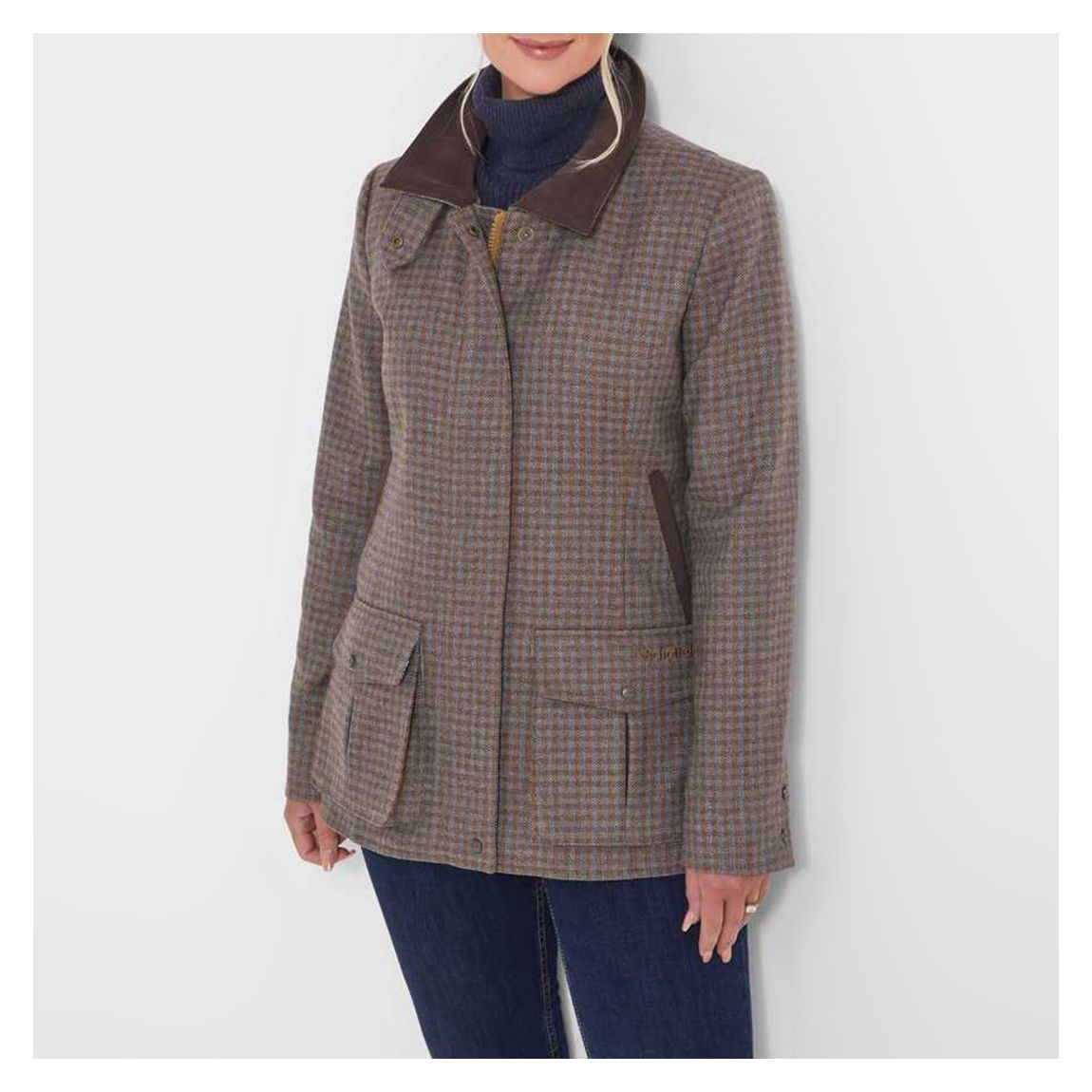 Brown Herringbone Tweed Wool Jacket main product photo