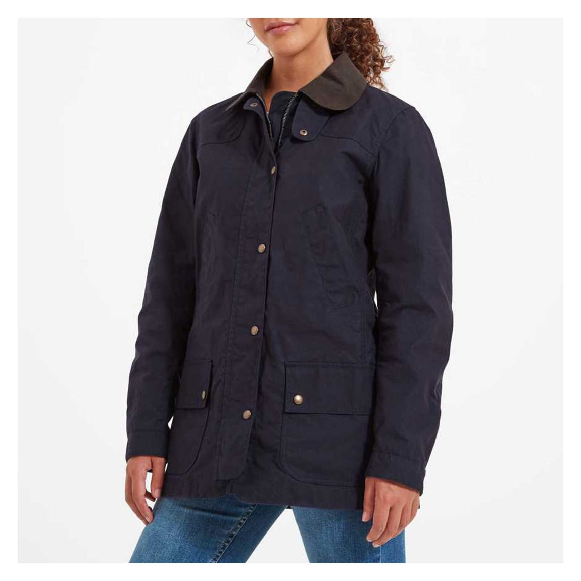 Navy Pilton Cotton Wax Jacket main product photo