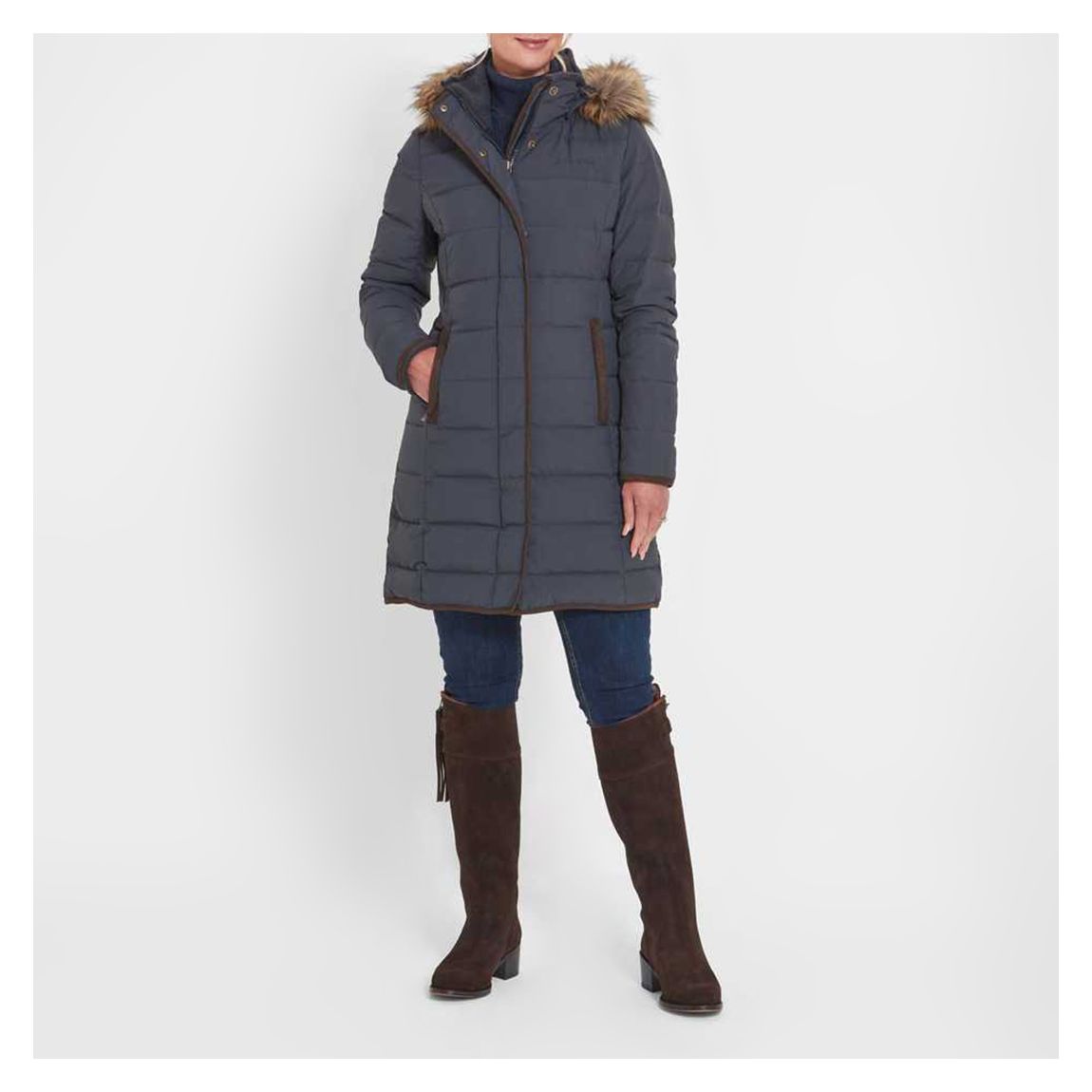 Navy Gunmetal Mayfair II Coat main product photo